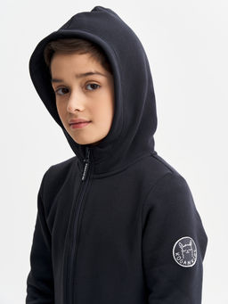 Черный комбинезон с наколенниками для мальчика