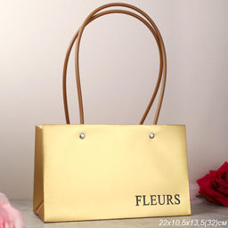 Пакет для цветов 22х10,5х13,5 см / CN-783 /уп 10/400/золото /2 СОРТ/