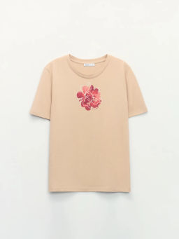 Футболка из хлопка с принтом / Zarina фото 7