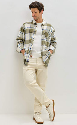 Рубашка F521-0460 khaki-milk - Fine joyce фото 3