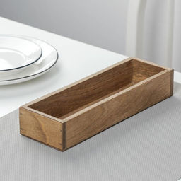 Лоток для столовых приборов Доляна, 25×8×4 см, дерево, коричневый