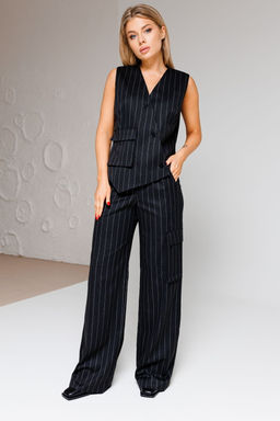 Костюм AmberA 2054в темно-серый / полоска