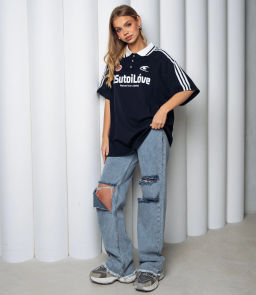 Футболка #КТ1716, тёмно-синий - Dommod фото 4