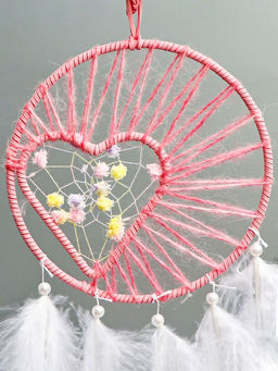 Ловец снов амулет Сердце в круге, d=16 см, 60?16 см, МИКС