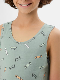 Майка для мальчиков зеленая с принтом - Mark formelle фото 3