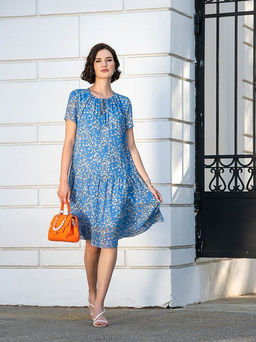 Платье 19756 шифон принт Любава