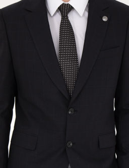 Siyah Slim Fit Tak_m Elbise