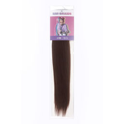 SIM-BRAIDS Канекалон однотонный, гофрированный, 65 см, 90 гр, цвет тёмно-русый(#8) - Queen fair фото 3