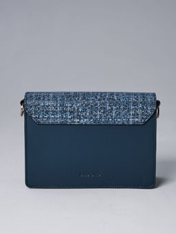 Сумка кожаная Deboro 30574 синяя волна