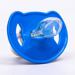 Соска-пустышка ортодонтическая, силикон, от 6 мес., с колпачком, Самолет, цвет голубой - Крошка я фото 5