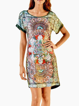 Платье, зелено-пестрое - Linea tesini фото 3