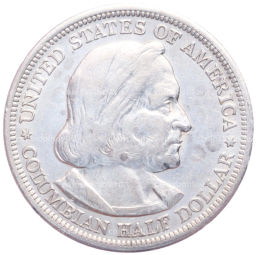 Монета 1/2 доллара 1893 года США Колумбийская выставка в Чикаго