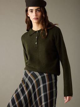 Polo Yaka Kad?n Triko Kazak