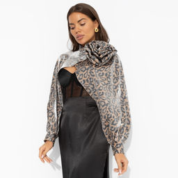 Болеро с перламутровым блеском, Деловой взгляд (леопардовое, с брошкой) - Charutti фото 2