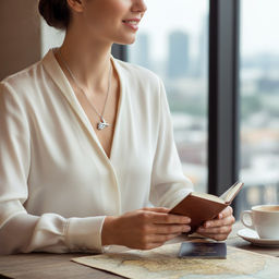 Колье, куб.циркон., BY-0411 - Evora фото 4