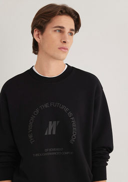 Mavi Pro Bask?l? Siyah Sweatshirt  фото 2