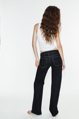 JEANS TRF WIDE LEG TIRO BAJO ROTOS / ?ndigo oscuro - Zara фото 5