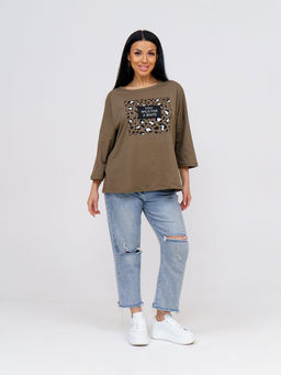 Туника женская, цвет темно-синий - Барболета фото 3