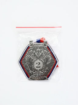 Медаль призовая 201 8 см.  2 место. Цвет сер. С лентой