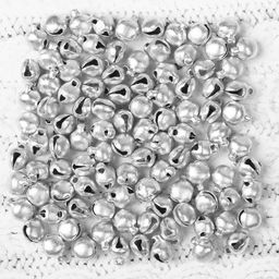 Цена за 2 шт. Бубенчики для рукоделия, набор 100 шт., размер 1 шт. — 0.6 см, серебристые