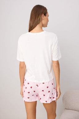 Teen Beyaz-Pembe %100 Pamuklu Kalpli _rme Pijama Tak_m_ THMSS26PT00154 - Trendyolmilla фото 4