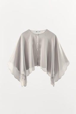 EMBROIDERED SATIN CAPE - Zara фото 4