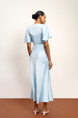 Платье из сатина с коротким рукавом - Mollis фото 3