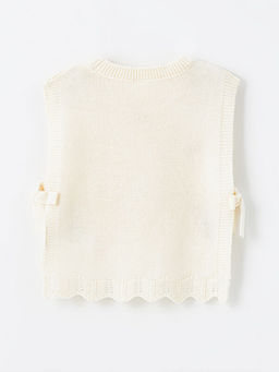 Bisiklet Yaka ?i?ekli K?z ?ocuk Triko S?veter - Waikiki фото 3