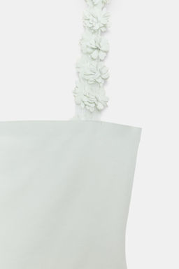TOP TIRANTES FLORES / Turquesa