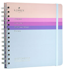 Скетчбук LOREX CURLY AQUARELLE серия GRADIENT TOUCH 195х195 мм, 30 листов 200 г/м2 тониров...