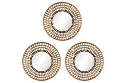 Набор из 3-х интерьерных зеркал, 24,5*24,5*1,5 см с подвесом. пластик - Elan gallery фото 4