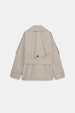 TRENCH OVERSIZE WATER REPELLENT ZW COLLECTION / Gris claro - Zara фото 9