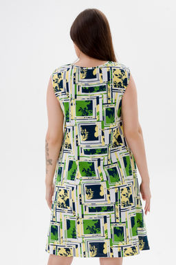 Платье женское из кулирки Кэтрин цитрусовый микс макси - Амадэль фото 25