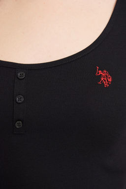 Kad_n Siyah Kare Yaka Basic Ti__rt - U.s. polo assn фото 6