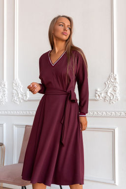 Платье Open Style 5577 бордовый