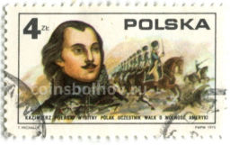 Марка Поляк Казимир-участник борьбы за свободу США 1975 год Польша