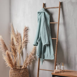 Халат махровый мужской SL HOME: Basic «Аззура», размер S, хлопок 100%, мятный