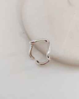 Кольцо с белым серебрением