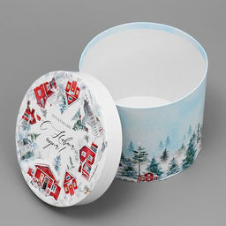 Коробка подарочная круглая Поздравляю, 15 18 см - Дарите счастье фото 3