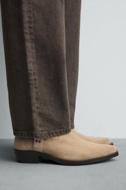 LEATHER HARNESS BOOTS - Zara фото 8