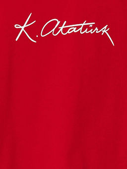 Bisiklet Yaka Atat?rk Bask?l? K?z ?ocuk Ti??rt