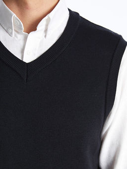 Standart Kal?p V Yaka Erkek Triko S?veter