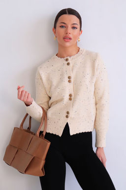 Martichelli Кардиган бежевый в крапинку  фото 16