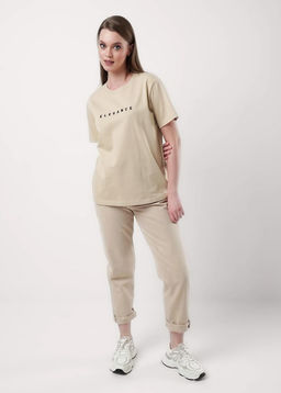 CLE Футболка жен. 256683кдт_п бежевый - Clever wear фото 3