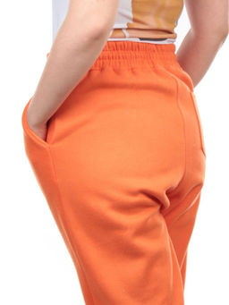 M045 ORANGE Брюки спортивные женские на флисе (100% хлопок) 7986 - Fashion фото 5