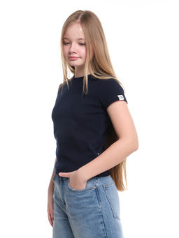 Футболка в рубчик 22-0210 синий