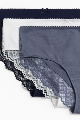 Pack de 5 bragas Hipster de algodon con encaje - H&m фото 3