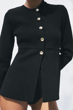 FITTED LONG KNIT JACKET - Zara фото 2