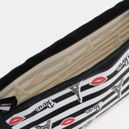 Цена за 3 шт. Косметичка на молнии, чёрная, белая