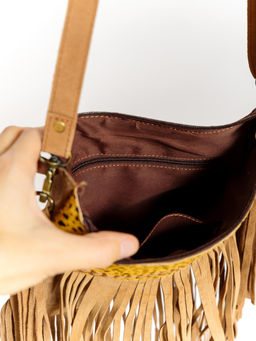 Сумка замшевая с бахромой через плечо №1134/26 - Ганг фото 6